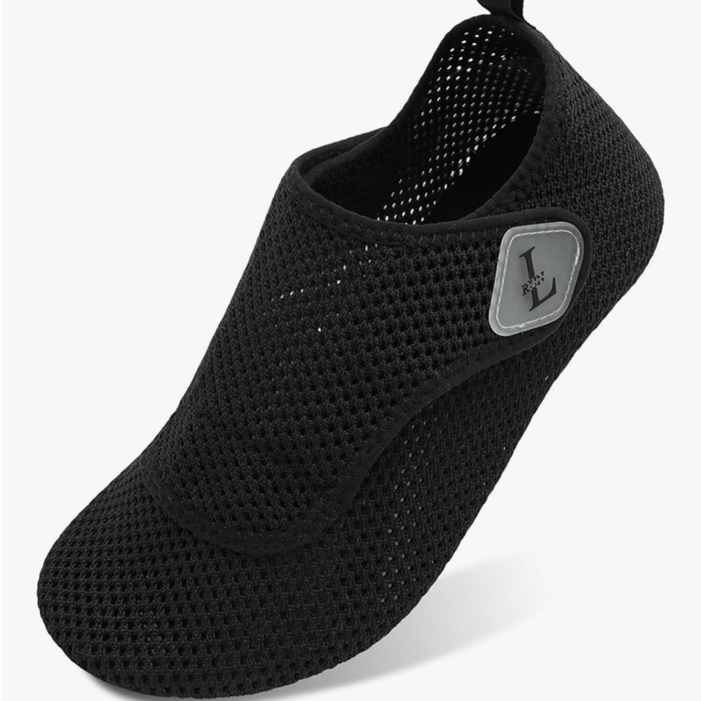 Water Shoes Black Mesh Velcro